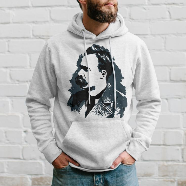 Friedrich Nietzsche Portraitsector Drawing Gray Kapuzenpullover Geschenke für Ihn