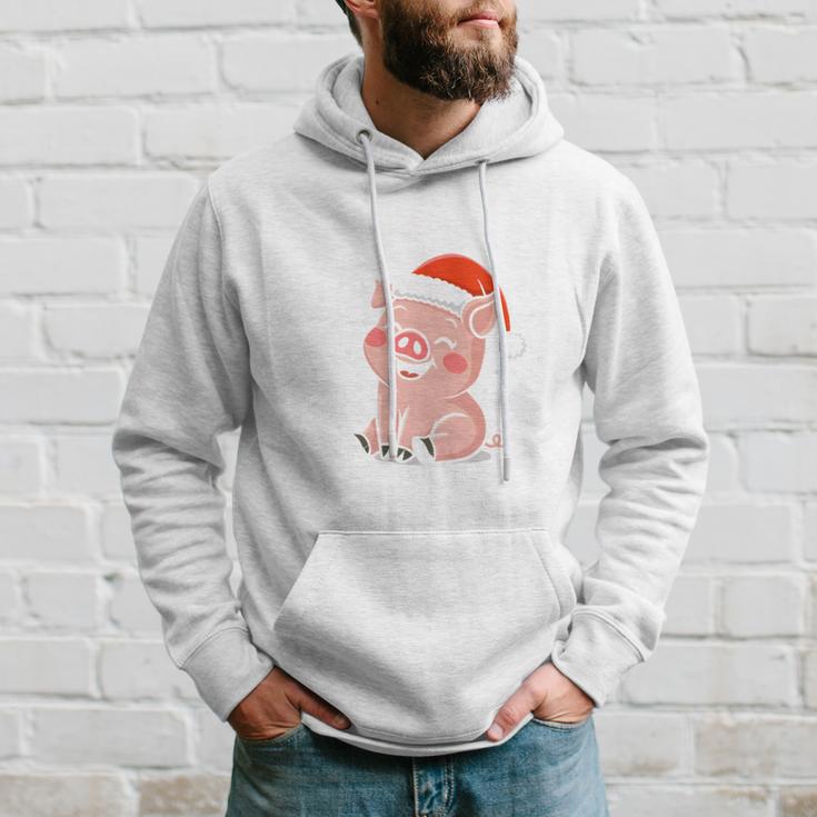 Frohe Weihnachten Schwin Frohe Weihnachten Long-Sleeved Kapuzenpullover Geschenke für Ihn