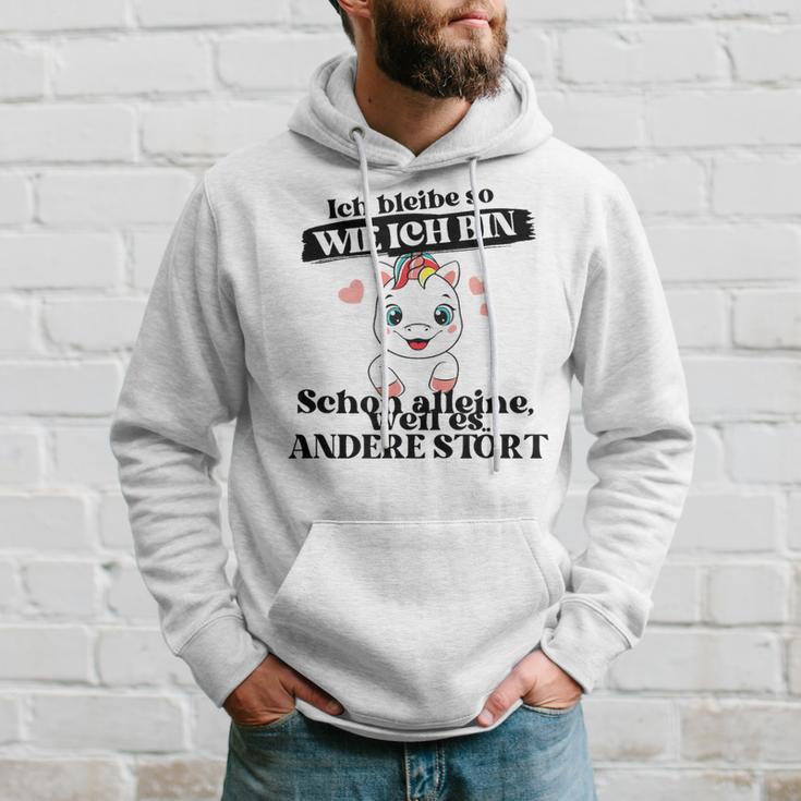 Ich Bleibe Wie Ich Bin Selbstbewus German Langu Gray Kapuzenpullover Geschenke für Ihn