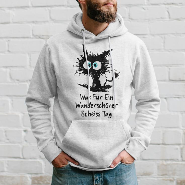 Was Für Ein Wonderschön Scheißtag Scheiss Tag Cat Gray Kapuzenpullover Geschenke für Ihn