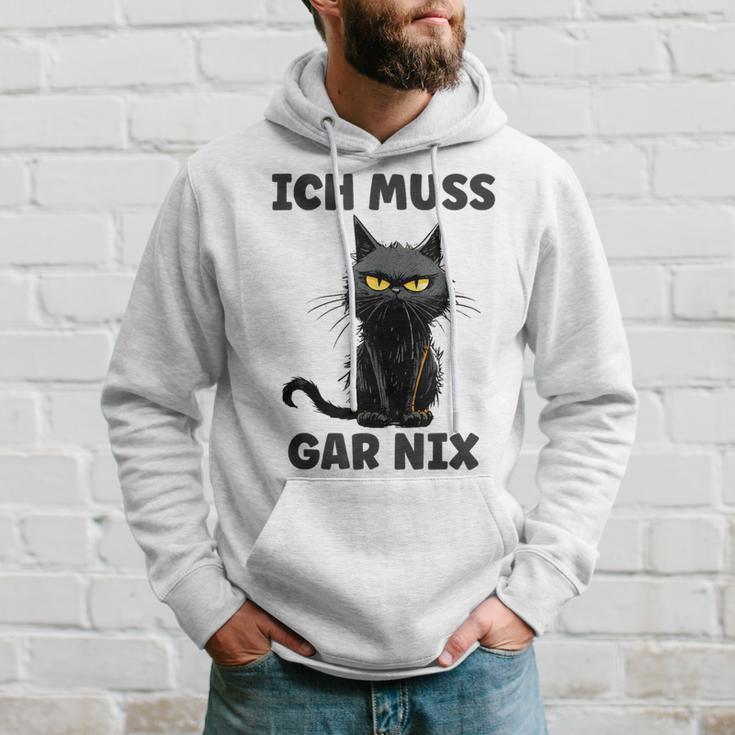 Ich Muss Gar Nix Böse Katze Inabhäng Kapuzenpullover Geschenke für Ihn