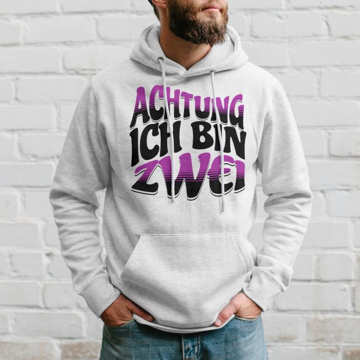 Kinder Achtung Ich Bin Zwei Geburtstag 2 Geburtstagsfeier Kapuzenpullover Geschenke für Ihn