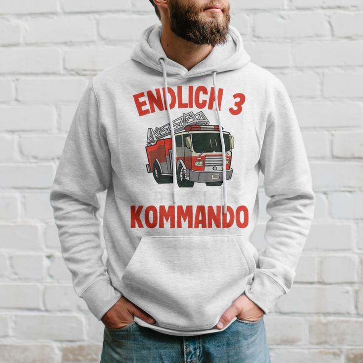 Kinder Endlich Drei Jahre 3Rd Birthday Boys Fire Brigade 80 Kapuzenpullover Geschenke für Ihn