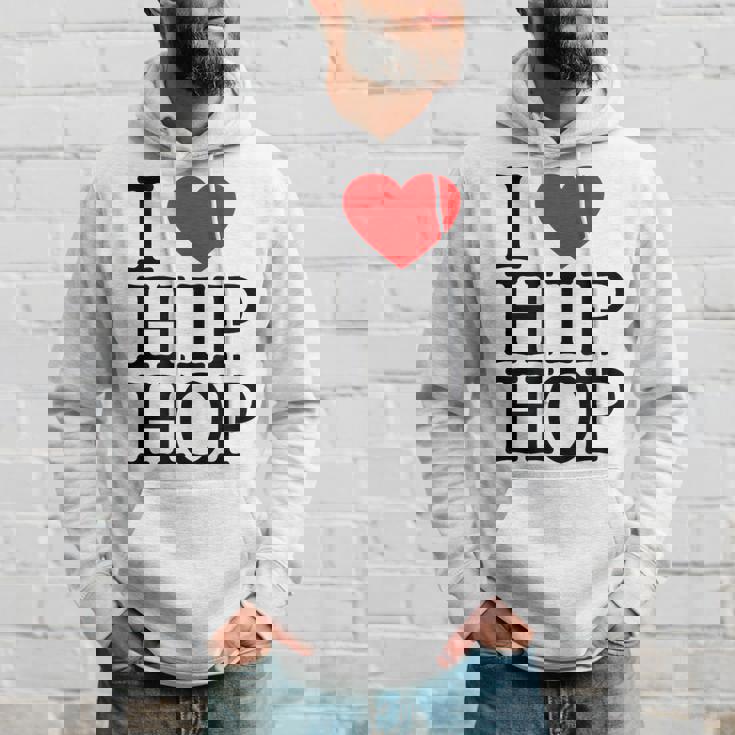 I Love Hip Hop Heart – Rap And Hip Hop Fan Felpa con cappuccio Regalos para él