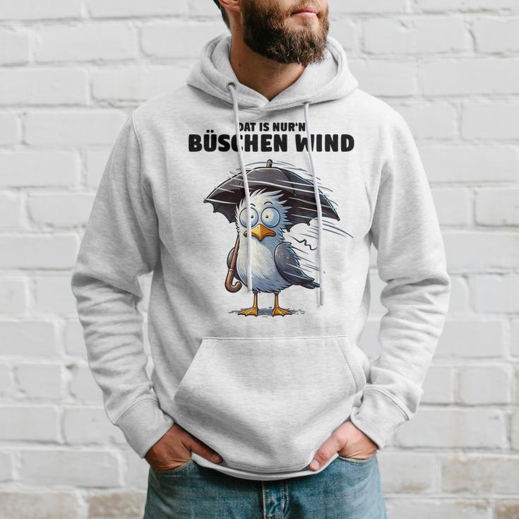 Möwe Sturm Hurricane Schietwetter Dat Is Nur 'N Büschen Wind Gray Kapuzenpullover Geschenke für Ihn