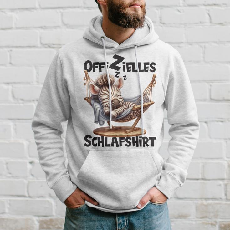 Offizielles Schlaf Zebra Mit Tier Lustig Tiermotiv Kapuzenpullover Geschenke für Ihn