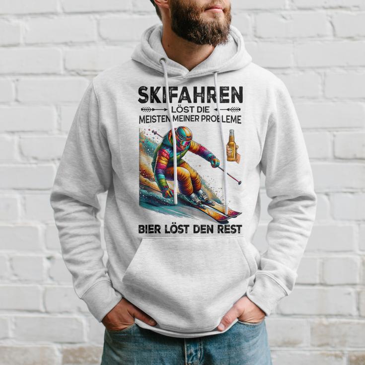 Skifahren Löst Die Meisten Meiner Probleme Bier Löst Kapuzenpullover Geschenke für Ihn