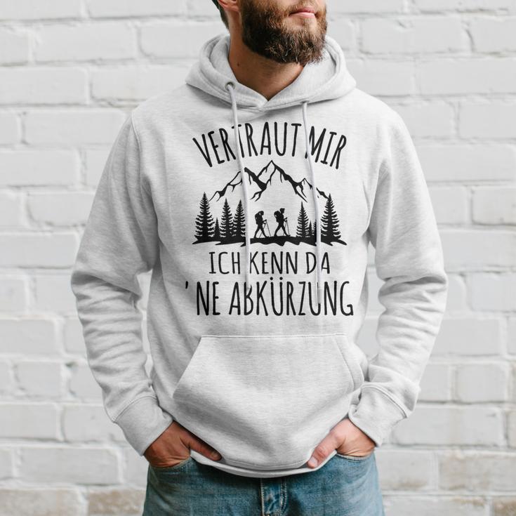 Trust Me Ich Kenn Da 'Ne Abkürzung Hiking Mountain Gray Kapuzenpullover Geschenke für Ihn