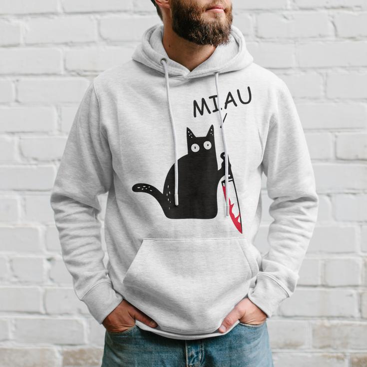 Verrückte Katze Mit Knife Crazy Cat With Knife Kapuzenpullover Geschenke für Ihn