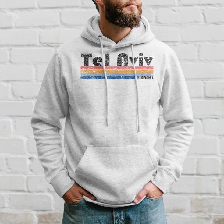 Vintage 1980S Style Tel Aviv Israel Gray Kapuzenpullover Geschenke für Ihn