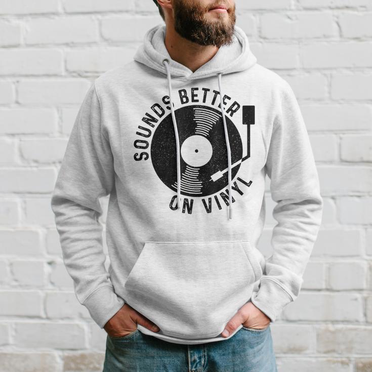 Vinyl Record Dj Record Retro Gray Kapuzenpullover Geschenke für Ihn