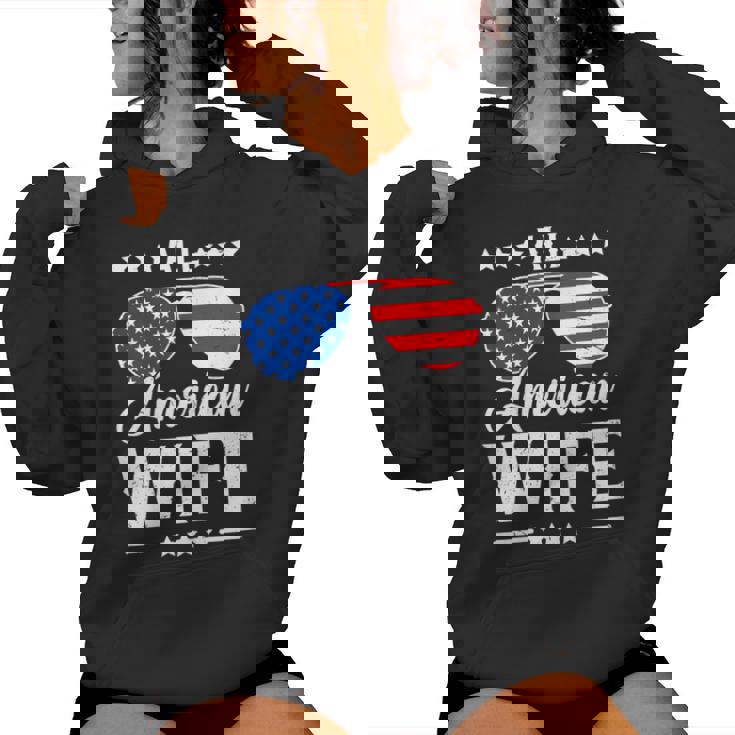 All American Wife 4Th Of July Patriotic Usa Matching Women Hoodie