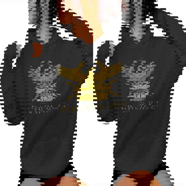 Ancient Roman Legion Eagle Julius Caesar -Eniidiici Sudadera con capucha para mujer