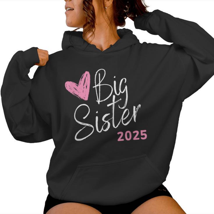 Big Sister Ich Werde Große Schwester 2025 Lettering Girl's Kapuzenpullover für Damen