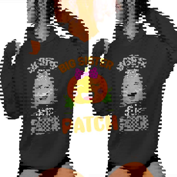 Big Sister Of The Patch Pumpkin Halloween Family Matching Women Hoodie