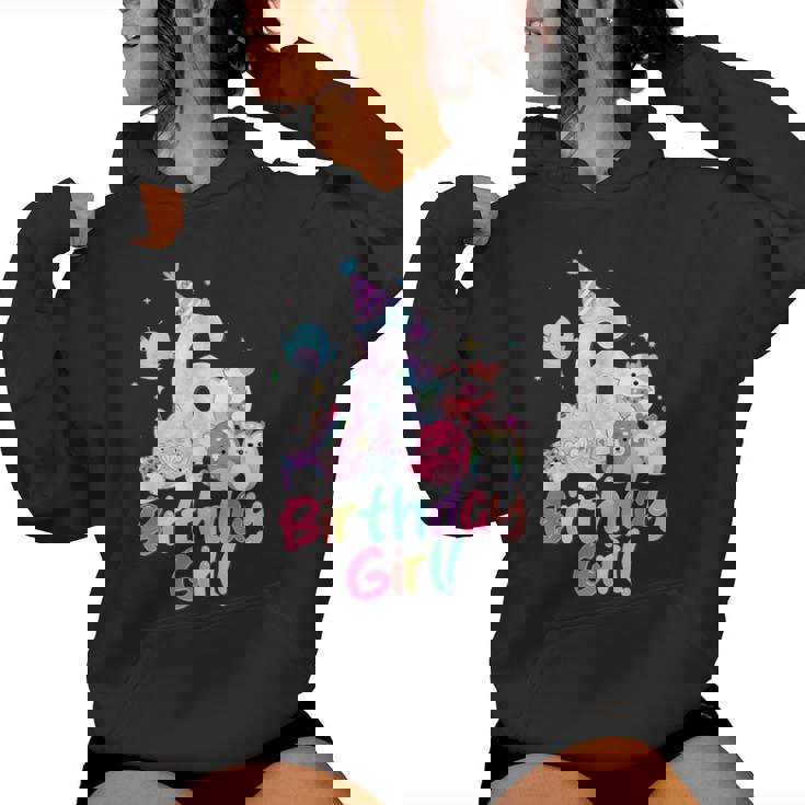 Birthday Girl 6Th Birthday Squish Squad Mallow Girls Women Hoodie