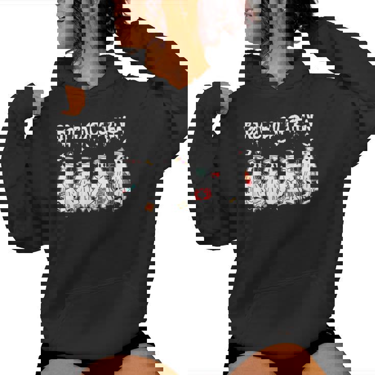 Boo Boo Crew Cute Ghost Nurses Halloween Scrub Top Women Hoodie Boo Boo Crew Cute Ghost Nurses Halloween Scrub Top Women Hoodie