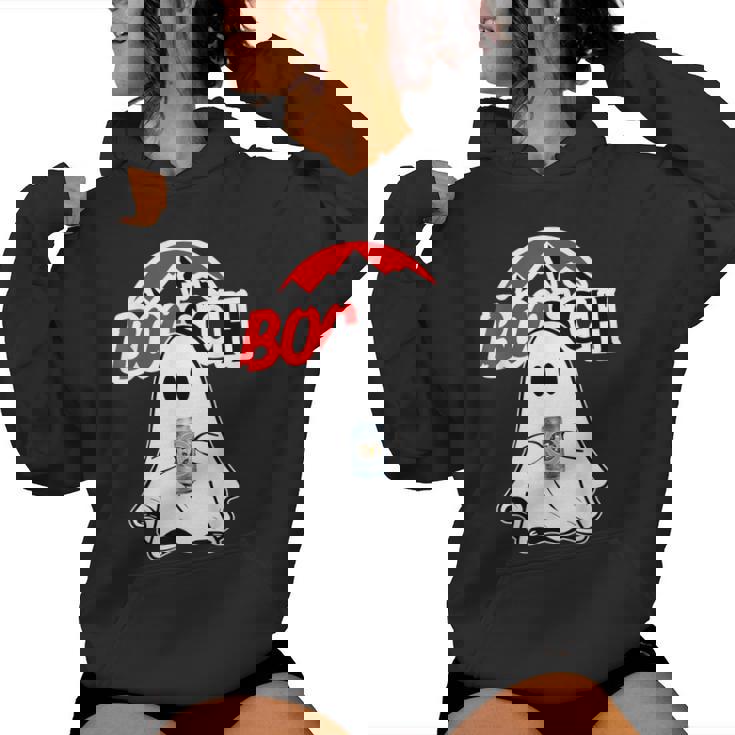 Boosch-Beer Halloween Ghost Drinking Beer Men Women Hoodie