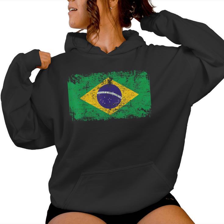 Brazil Flag For And Women Kapuzenpullover für Damen