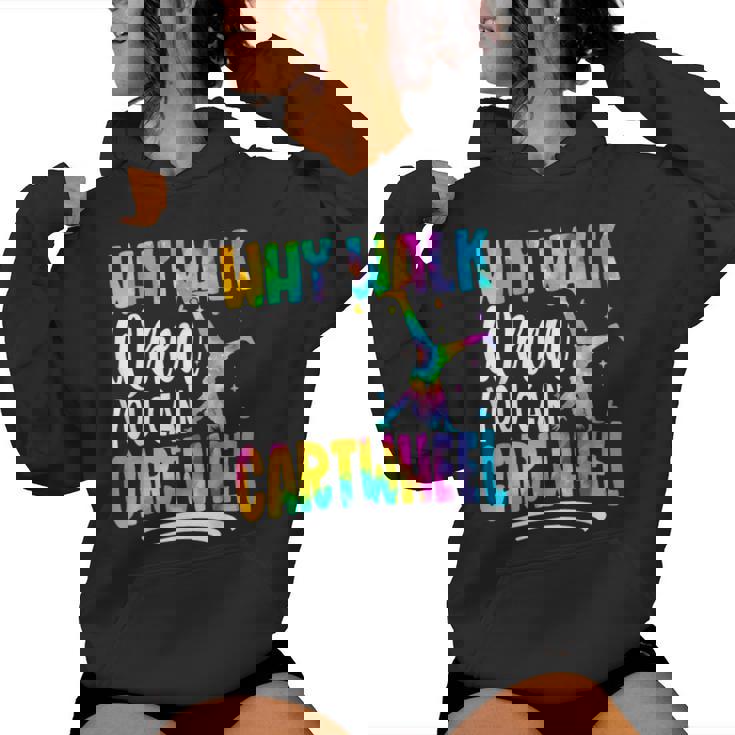 Cartwheel Gymnast Girl Tie Dye Gymnastic Girl Tumbling Women Hoodie