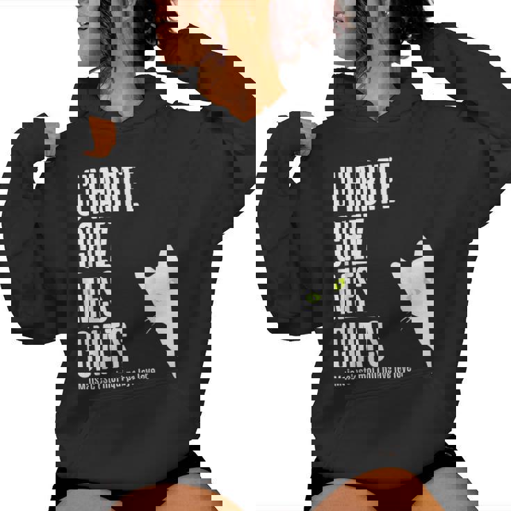 Chat Cadeau Amoureux Des Chats Rigolo Chaton Cat Dad Sweat à capuche femme