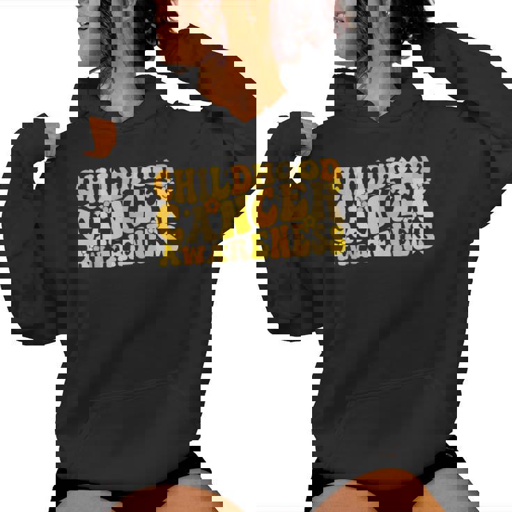 Childhood Cancer Awareness Rainbow Awareness Ribbon Women Hoodie