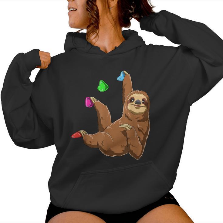 Cool Sloth Boulder Climbing Kapuzenpullover für Damen