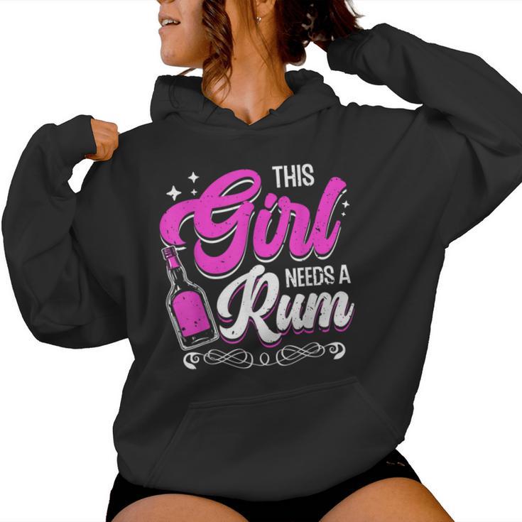 Dieses Mädchen Needs A Rum Saufen Rums Trinken Rum Kapuzenpullover für Damen