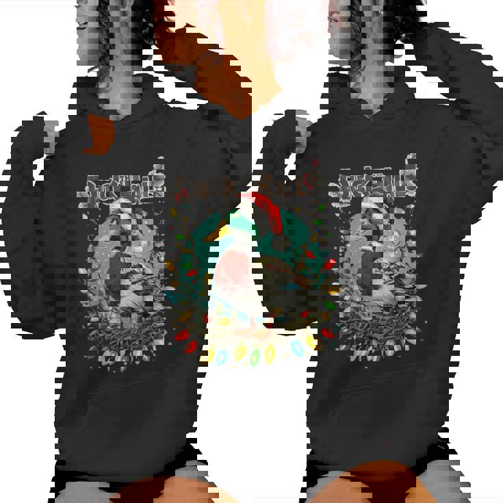 Duck The Halls Christmas Mallard Xmas Hunting Duck Men Women Hoodie
