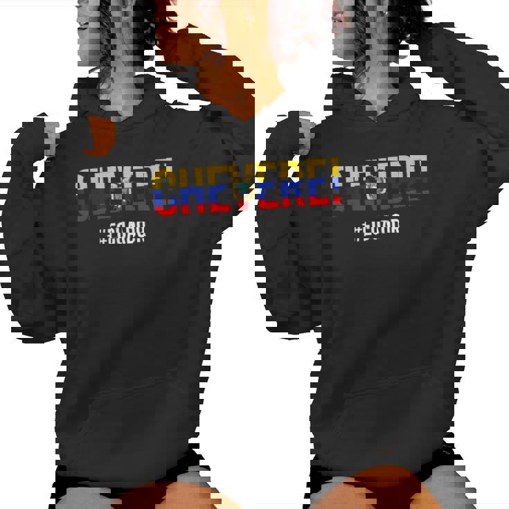 Ecuador Bandiera Ecuadoriana Donne Uomini Pride Merch Divertente Felpa con cappuccio da donna
