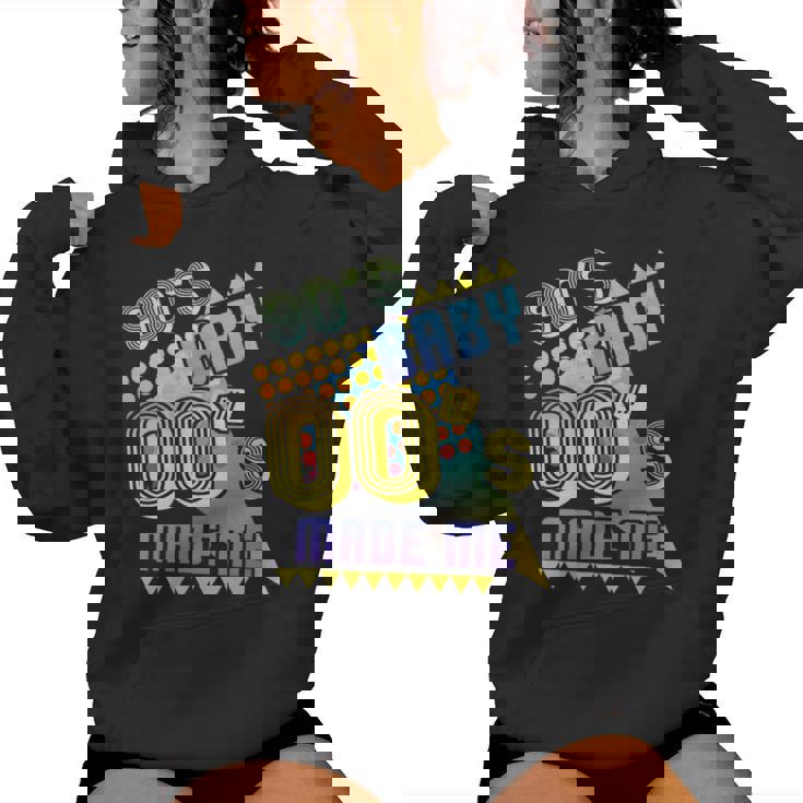 Fiesta De Los 90 Baby 00 Made Me Retrointage Nostalgia De Los 90 Cuello Sudadera con capucha para mujer