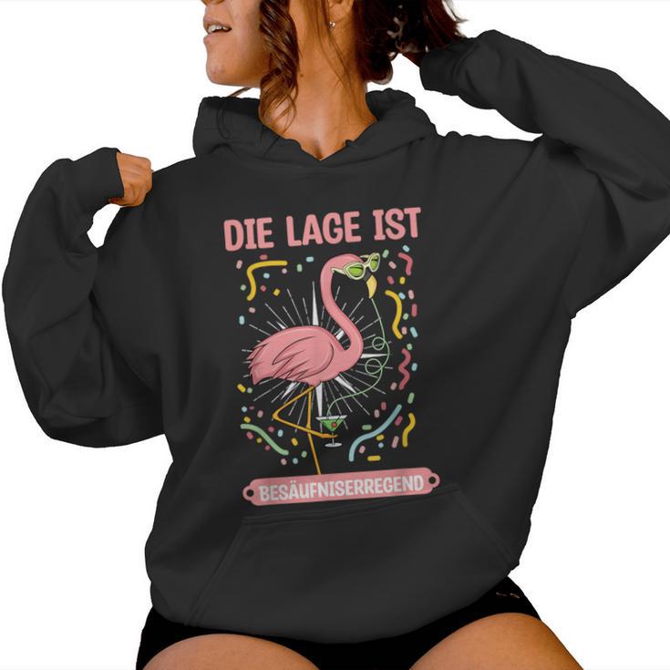 Flamingo Die Lage Ist Besäufniserregend Kapuzenpullover für Damen