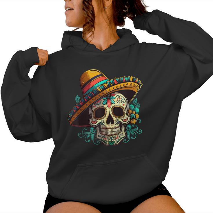 Flower Sugar Skull Cinco De Mayo Mexican Dia De Los Muertos Kapuzenpullover für Damen