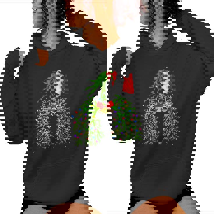 Christmas Nurse Respiratory Therapist Lung Nursing Women Hoodie