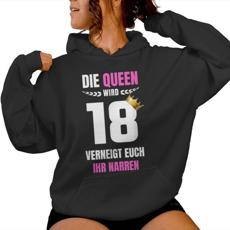 Girls' Die Queen Wird 18 Birthday Honour Kapuzenpullover für Damen