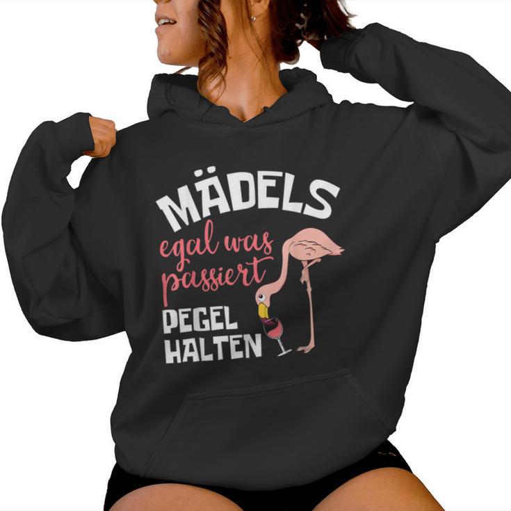 Girls Egal Was Passed Pegel Halten Flamingo Jga Party S Kapuzenpullover für Damen