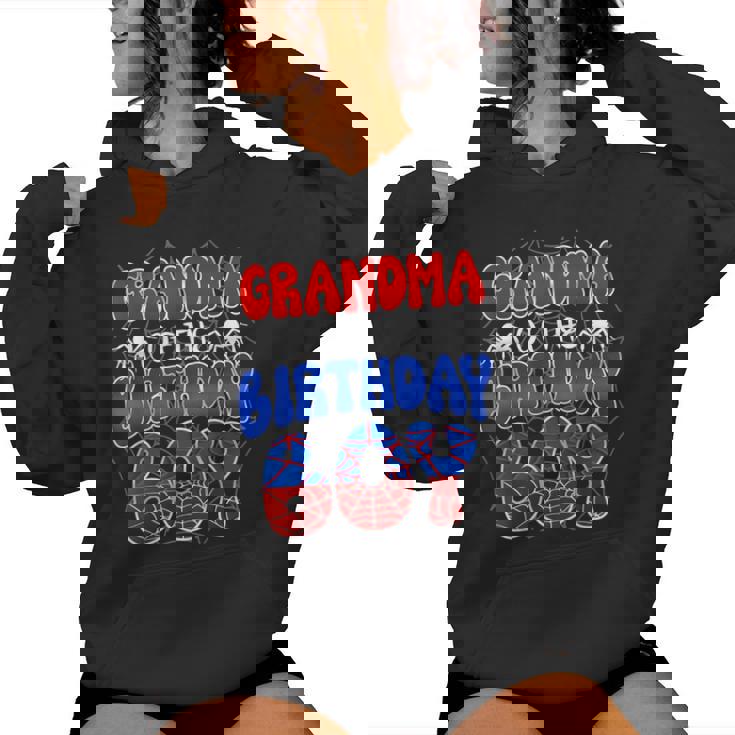 Grandma Of The Birthday Spider Web Boy Family Matching Women Hoodie