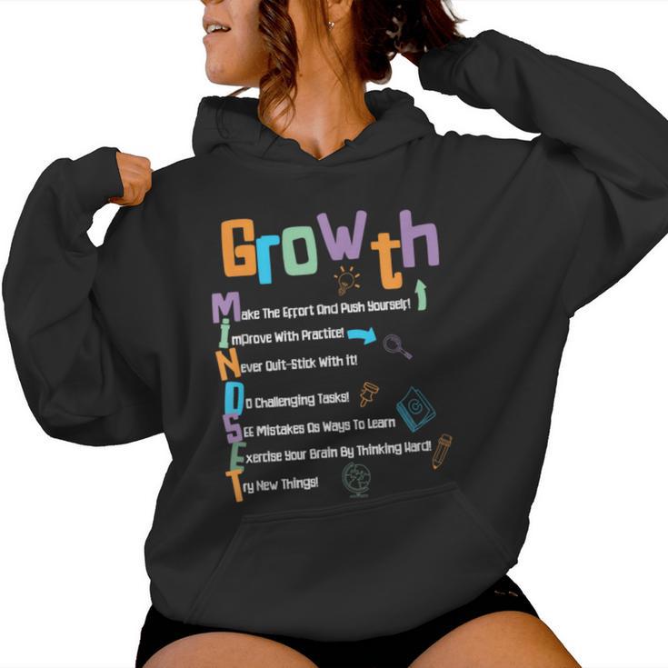Growth Mindset Positive Saying Teacher For Classroom Women Hoodie ...