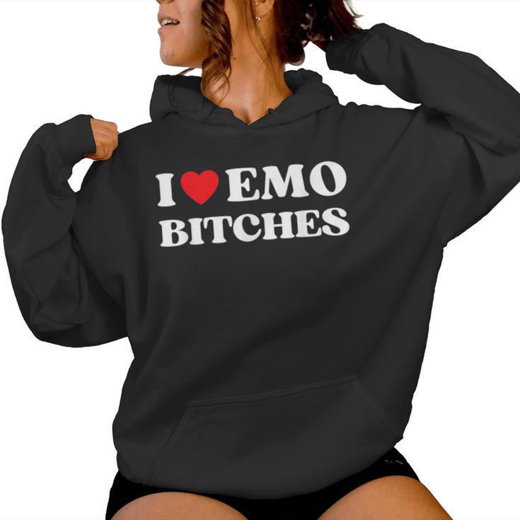 I Heart Emo Es Quote Red Heart Emo Girl Style Kapuzenpullover für Damen