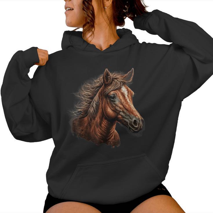 Horse Foal Girls Horse Rider Idea Kapuzenpullover für Damen