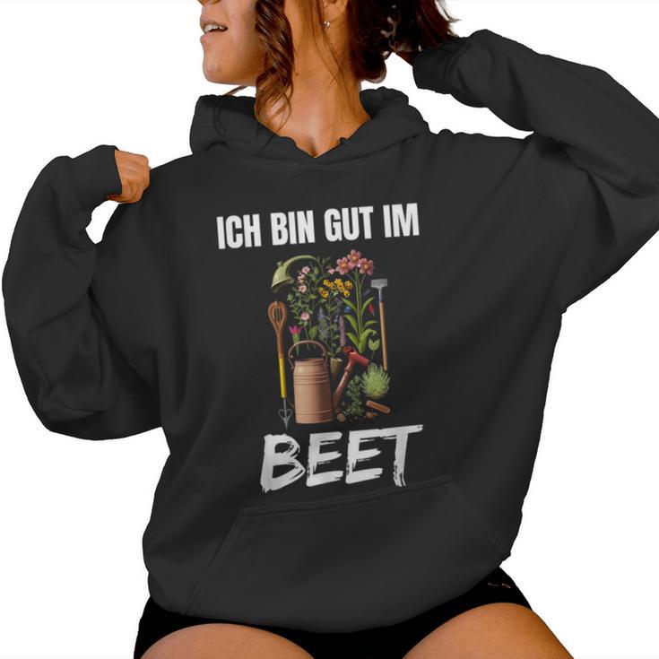 Ich Bin Gut Im Beet Word Game Gardener Garden Kapuzenpullover für Damen