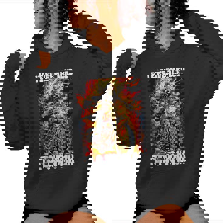 I've Never Talked To A Woman Cringe Skeleton Sudadera con capucha para mujer