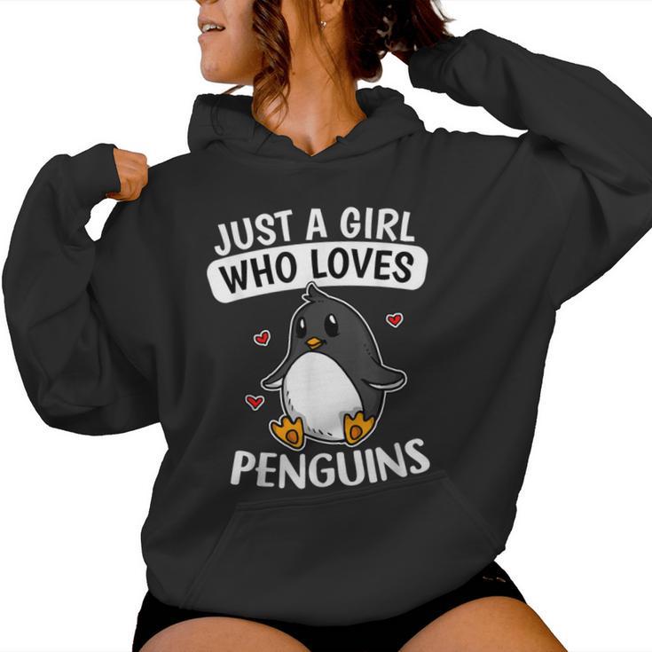 Just A Girl Who Loves Penguins Cute Penguin Costume Women Hoodie Monsterry