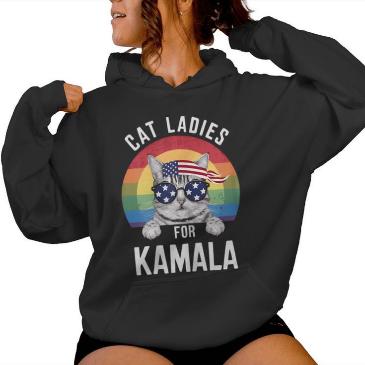 Kamala Harris Cat Lady Supporter Kapuzenpullover für Damen