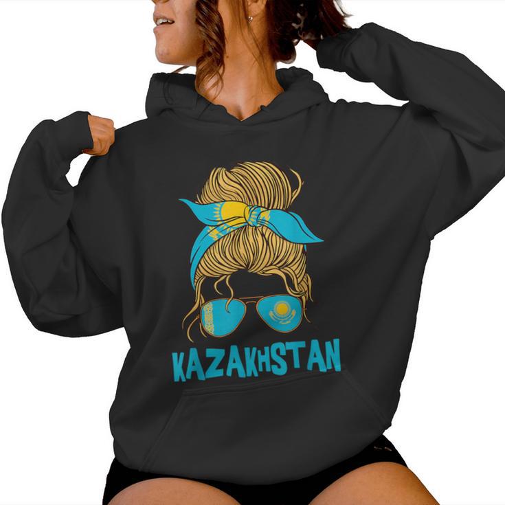 Kazakhstan For Girls Kazakhstan Flag For Kazakh Kapuzenpullover für Damen