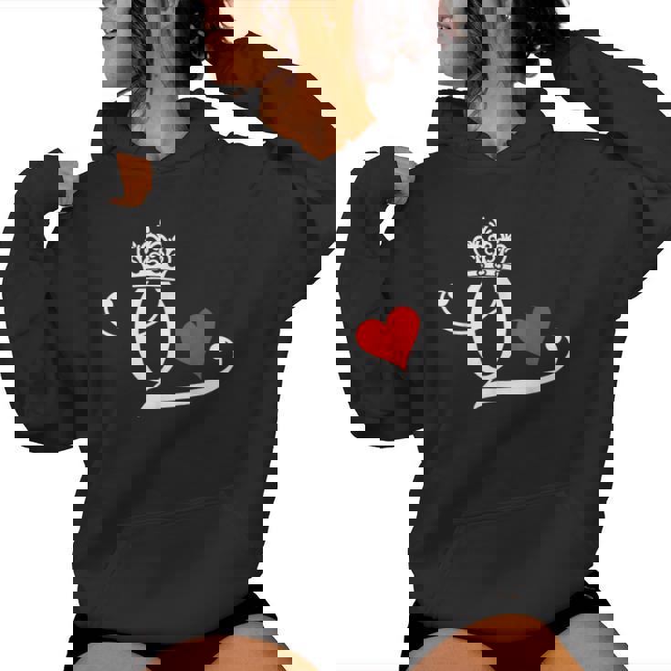 King & Queen Of Hearts Matching Couple Saint Valentine's Day Women Hoodie