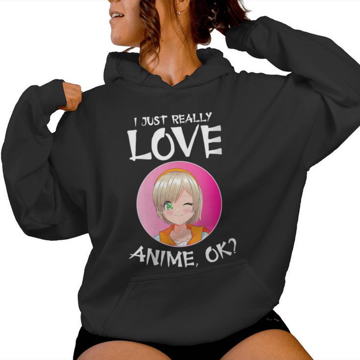 Manga Japonais Drôle Otaku Girls J'aimeraiment L'anime Sweat à capuche femme