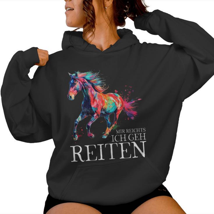 Mir Reichts Ich Geh Reiten Pferd Pferdemädchen Reiterin Kapuzenpullover für Damen