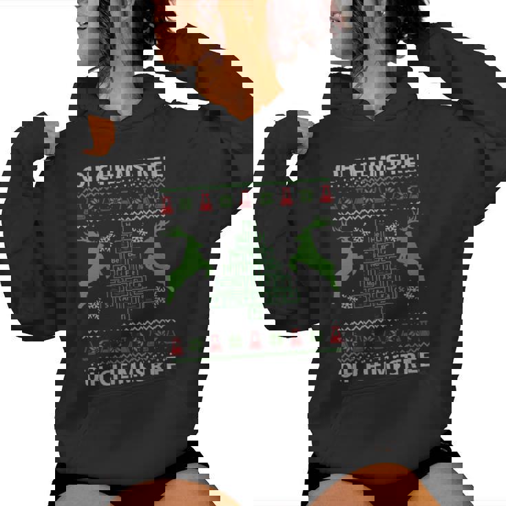 Oh Chemistree Chemistry Teacher Ugly Christmas Sweater Pun Women