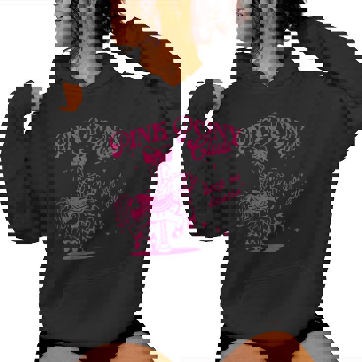 Pony And Heels Lover Pink Girls Clubs Cowgirl Women Hoodie